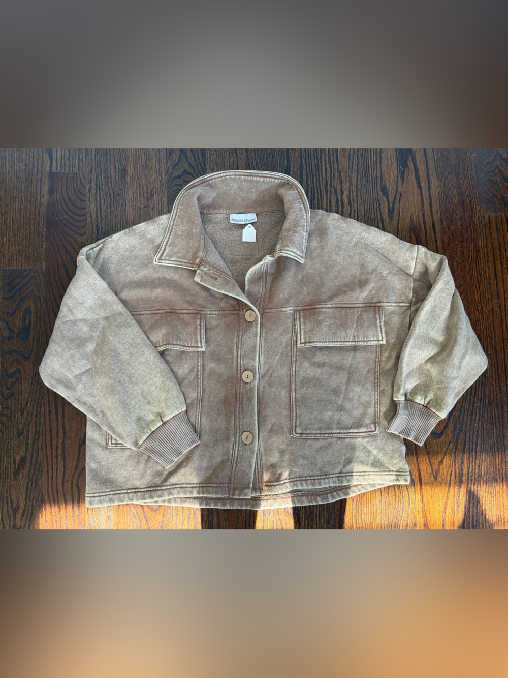 Men's Casual Button Jacket in Taupe
